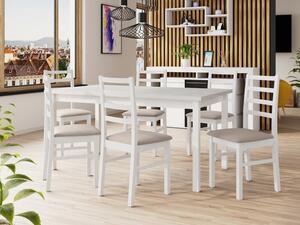 Rozkládací jídelní stůl se 6 židlemi AL02, Barva dřeva: sonoma-L, Potah: Hygge D91 Mirjan24 5903211266454
