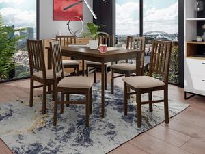 Rozkládací jídelní stůl se 6 židlemi AL15, Barva dřeva: sonoma-L, Potah: 25x - Paros 2 Mirjan24 5903211239878