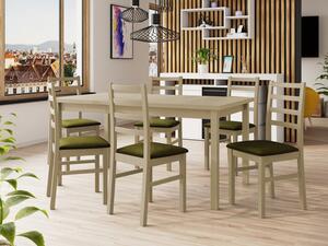 Rozkládací jídelní stůl se 6 židlemi AL02, Barva dřeva: sonoma-L, Potah: Kronos 7 Mirjan24 5903211236235