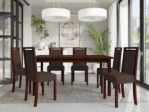 Rozkládací jídelní stůl se 6 židlemi AL03, Barva dřeva: ořech-L, Potah: Soro 28 Mirjan24 5903211266560