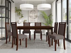 Rozkládací jídelní stůl se 6 židlemi AL03, Barva dřeva: sonoma-L, Potah: 26x - Kronos 22 Mirjan24 5903211236594