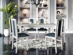 Rozkládací jídelní stůl se 6 židlemi AL06, Barva dřeva: bílá-L, Potah: Zetta 300 Mirjan24 5903211266935