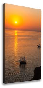 Vertikální Foto obraz na plátně Západ slunce moře ocv-81121847