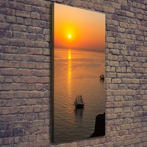 Vertikální Foto obraz na plátně Západ slunce moře ocv-81121847