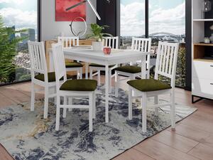 Rozkládací jídelní stůl se 6 židlemi AL15, Barva dřeva: sonoma-L, Potah: Kronos 7 Mirjan24 5903211239755