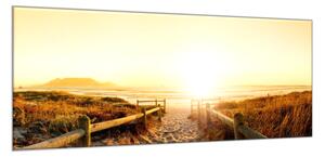 Obraz skleněný západ slunce nad mořem - 30 x 40 cm