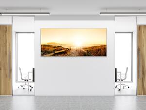 Obraz skleněný západ slunce nad mořem - 30 x 60 cm