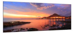 Obraz skleněný západ slunce s odrazem v moři - 40 x 60 cm