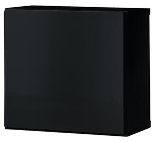Závěsná skříňka MATCH SW5 černá/černá vysoký lesk
