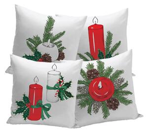 XPOSE® Set povlaků na polštář SVÍČKY 40x40 cm - set 4ks
