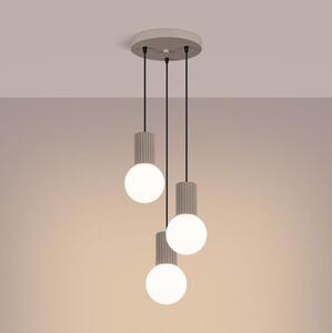 Sollux SL.1745 - Lustr na lanku HALO 3xG9/8W/230V pr. 25 cm taupe