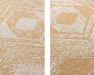 ELLE Decoration koberce Kusový koberec Gemini 106032 Ochre kruh z kolekce Elle – na ven i na doma - 100x100 (průměr) kruh cm