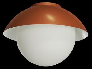 OSMONT LUK40005 LUKIDA 2 stropní/nástěnné skleněné svítidlo terakota / bílá IP65 25W E27