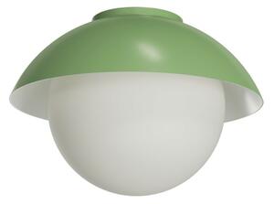 OSMONT LUK40004 LUKIDA 2 stropní/nástěnné skleněné svítidlo olivová / bílá IP65 25W E27
