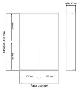 In-Design Plastový koupelnový organizér černý Šířka organizéru (mm): 160