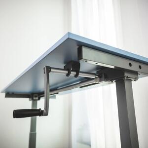 Výškově nastavitelný stůl Liftor Entry, šedý, Bez desky, polohovatelný stůl