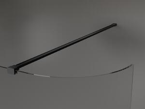 Mexen Kioto, zaoblená sprchová zástěna 160 x 200 cm, 8mm čiré sklo, černý profil, 800-160-101-70-06