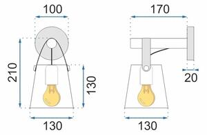 Toolight - Nástěnná lampa Scandi - bílá - APP467-1W