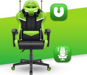 Herní židle HC-1004 zelené barvy