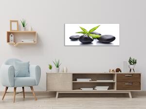 Obraz skleněný zen kameny a bambus - 30 x 60 cm