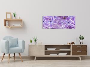 Obraz skleněný detail květy fialového šeříku - 40 x 60 cm