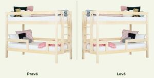 Patrová postel se dvěma lůžky ULURU z masivu - Nelakovaná, Zvolte šuplík: Úložný šuplík (s roštem a plným dnem), Zvolte výšku: 162 cm