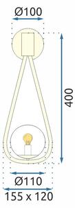 Toolight - Nástěnná lampa Sphera - zlatá - APP603-1W