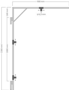 DECOLED Držák motivu na sloupy VO pro dekory 90 - 130 cm (max.), 90 x 130 cm, pro 2x U20S