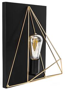 Toolight - Nástěnná lampa Bello - černá/zlatá - APP1095-1W