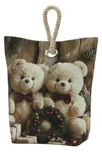 Forbyt Vánoční dveřní zarážka Medvídci CYC31007 22x23 cm