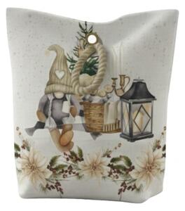 Forbyt Vánoční dveřní zarážka Skřítek s lucernou CYH6060C 22x23 cm