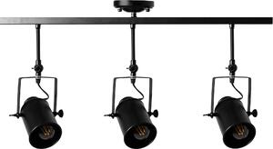 Toolight - Nástěnná lampa Pondero 3 - černá - APP487-3C