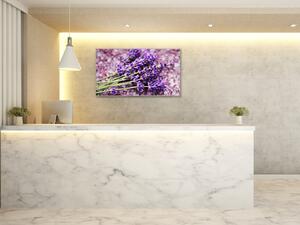 Obraz do ložnice levandulová sůl a květ - 40 x 60 cm
