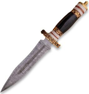 KnifeBoss damašková dýka Black Bone & Brass