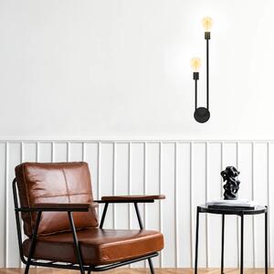 Toolight - Nástěnná lampa Round - černá - APP1147-2W