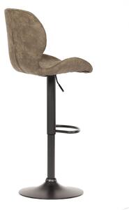 Židle barová, hnědá COWBOY látka, černá podnož AUB-431 BR3