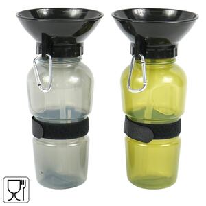 Cestovní láhev s miskou pro psy 500 ml DOGS - více barev Barva: Šedá