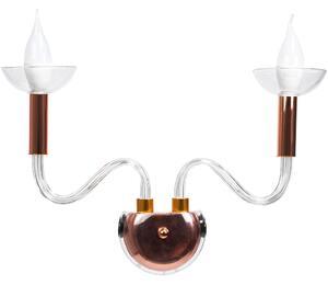 Toolight - Nástěnná lampa Rustik - zlatá/bílá - APP1082-2W