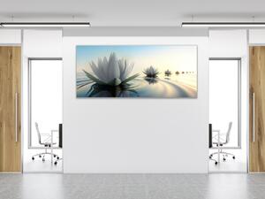 Obraz na stěnu květy leknínů na hladině vody - 30 x 60 cm