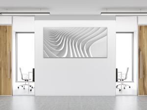 Obraz skleněný šedá kreativní vlna - 50 x 100 cm