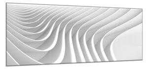 Obraz skleněný šedá kreativní vlna - 40 x 60 cm