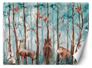 Fototapeta Les a lesní zvířátka Materiál: Vliesová, Rozměry: 200 x 140 cm