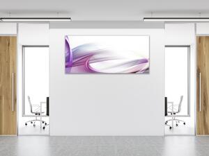 Obraz skleněný fialová abstraktní vlna - 40 x 60 cm