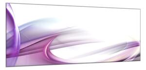 Obraz skleněný fialová abstraktní vlna - 100 x 150 cm