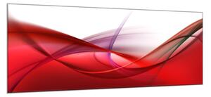 Obraz skleněný rudě červená vlna - 50 x 70 cm