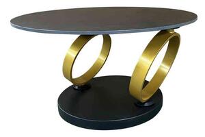 Invicta interior Konferenční stolek Dancing Rings, otočný, keramika, přírodní kámen 44317