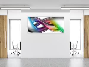 Obraz skleněný barevný spletenec vln - 30 x 60 cm