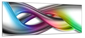 Obraz skleněný barevný spletenec vln - 100 x 150 cm