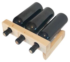 Dekorace Dřevo výrobky Dřevěný stojan na víno/pálenku na 3 lahve