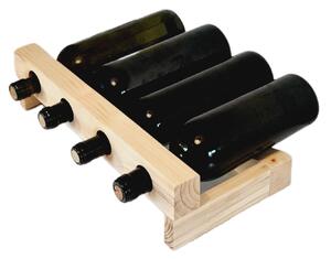 Dekorace Dřevo výrobky Dřevěný stojan na víno/pálenku na 4 lahve